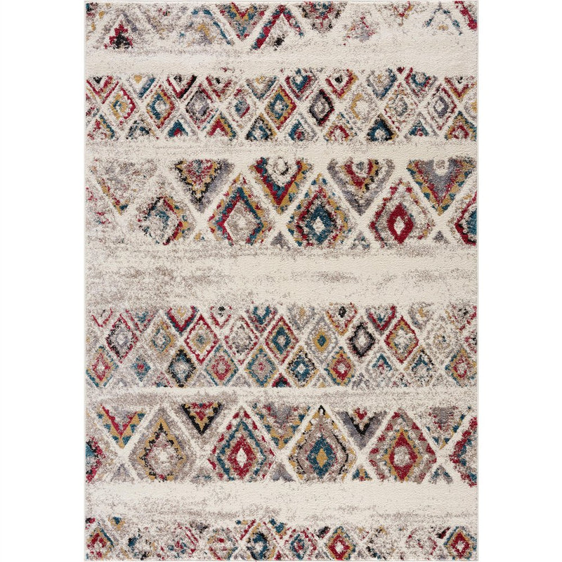 4' X 6' Cream Southwestern Area Rug