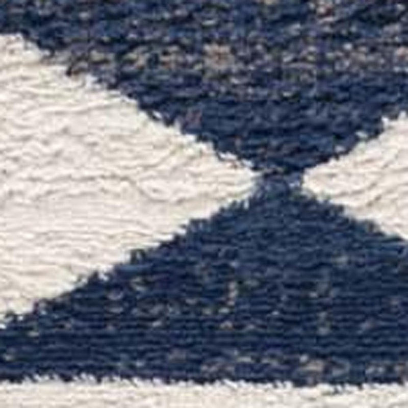 13' Runner Blue and Ivory Southwestern Runner Rug