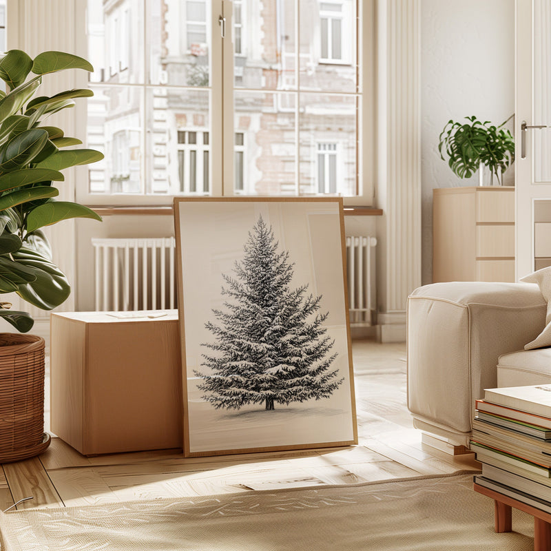 A Blanket Of White Snow-Covered Pine