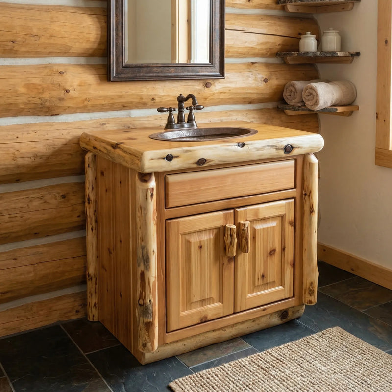 30" Cedar Slab Style Vanity