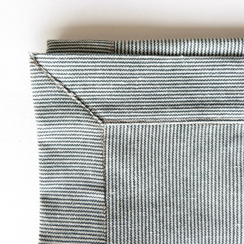 Table Runner Charcoal Pinstripe