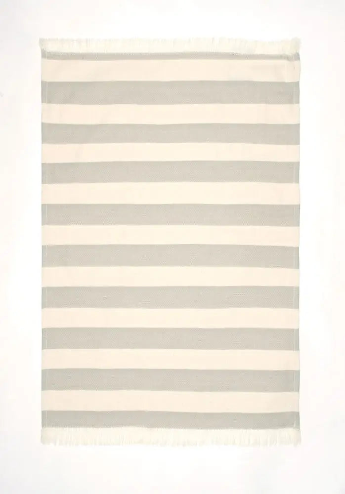 Wide Stripe Single Tea Towel Sage Green