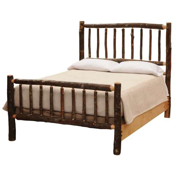 Hickory Log Traditional Bed