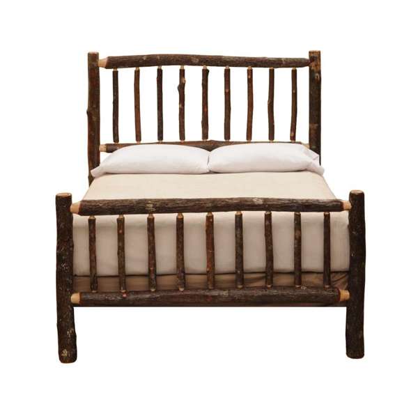 Hickory Log Traditional Bed