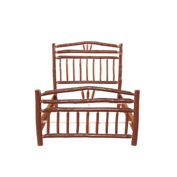 Hickory Log Wagon Wheel Bed