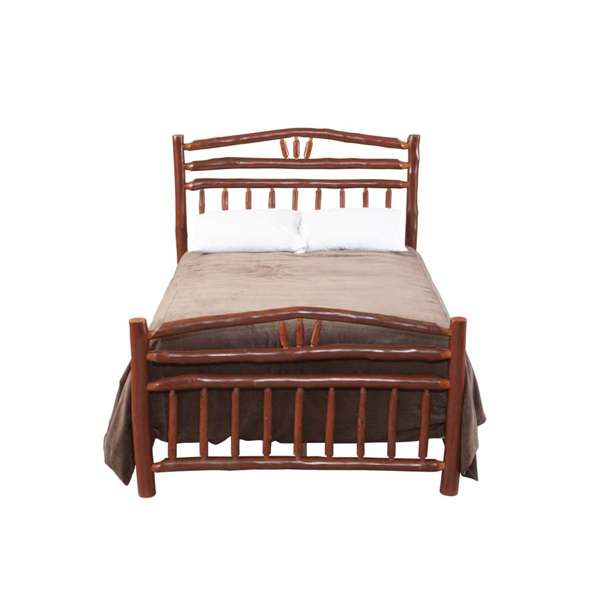 Hickory Log Wagon Wheel Bed