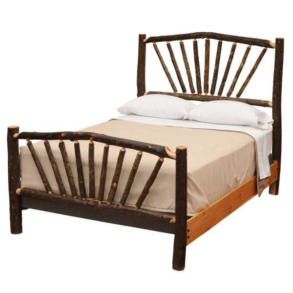 Hickory Log Sunburst Bed