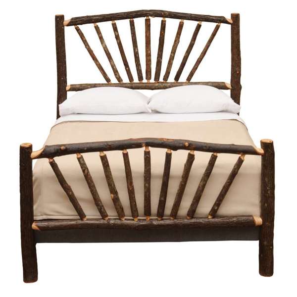 Hickory Log Sunburst Bed