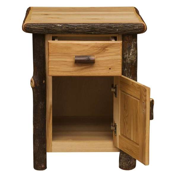 Hickory Log Enclosed Nightstand