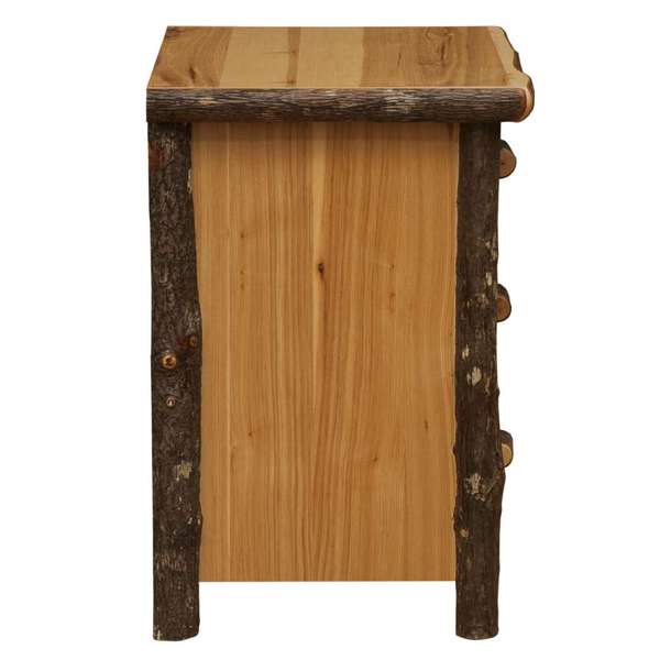 Hickory Log XL Three Drawer Nightstand