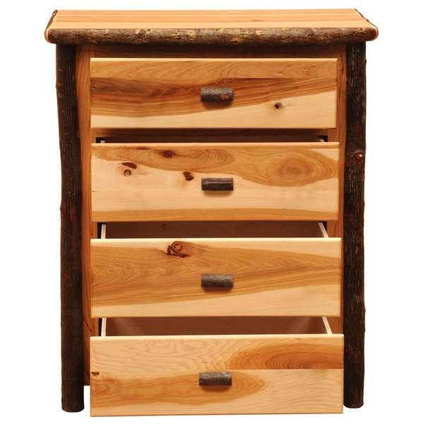 Hickory Log Four Drawer Chest