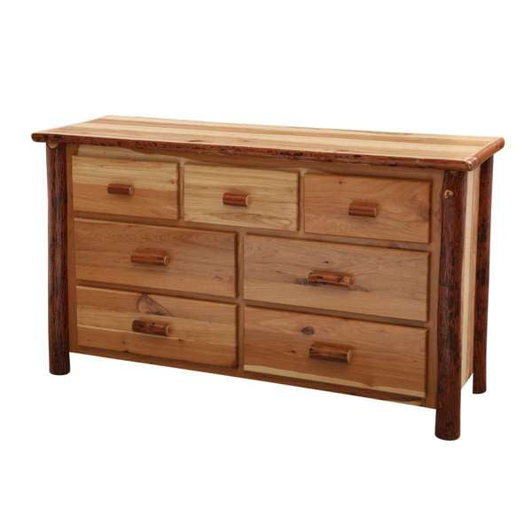 Hickory Log Seven Drawer Dresser
