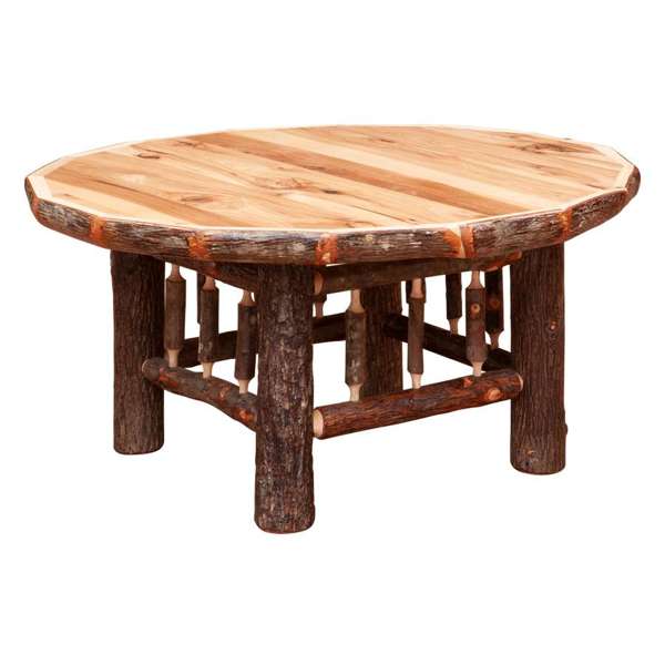 Hickory Log Circle Coffee Table