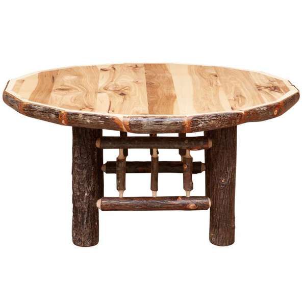 Hickory Log Circle Coffee Table