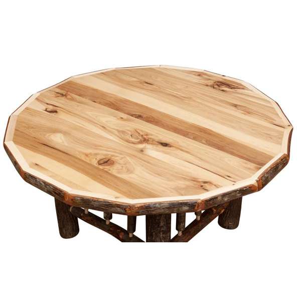Hickory Log Circle Coffee Table