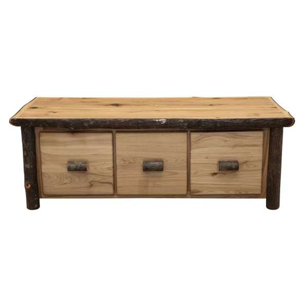 Hickory Log Enclosed Coffee Table