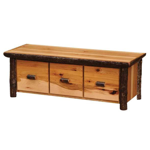 Hickory Log Entry Bench