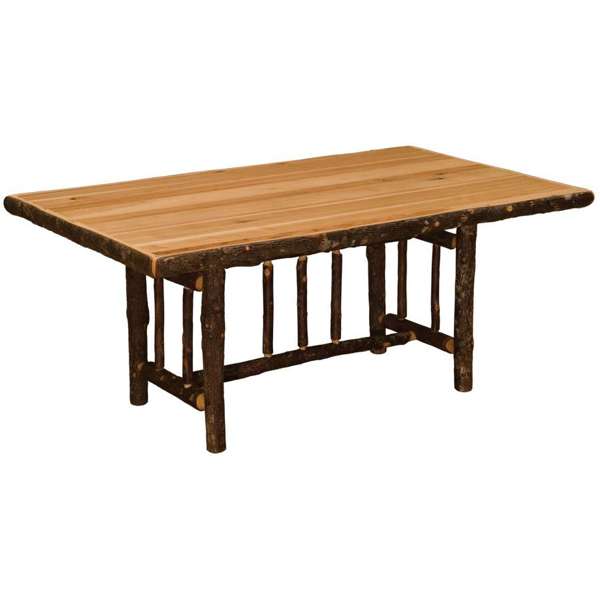 Hickory Log Dining Table