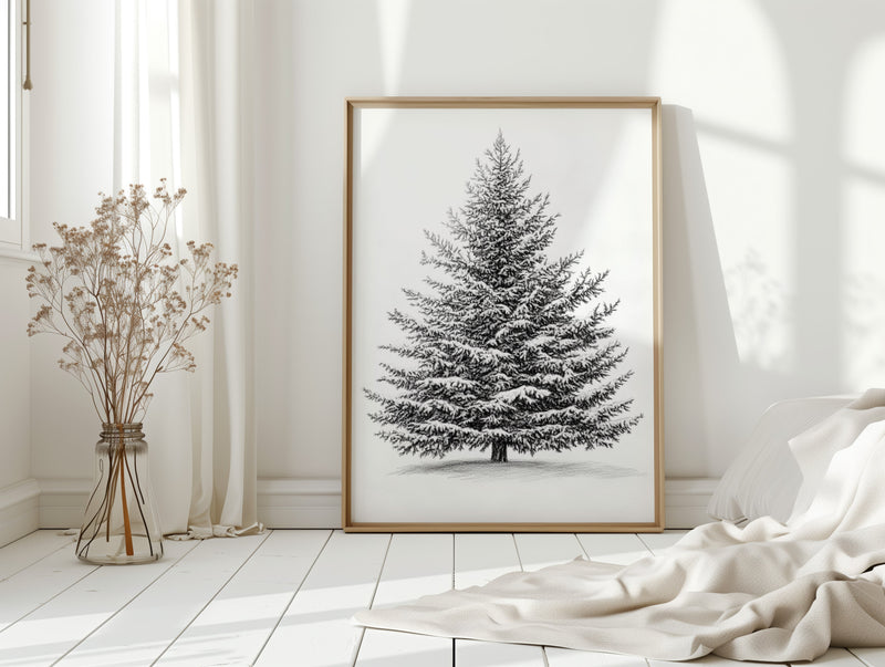 A Blanket Of White Snow-Covered Pine