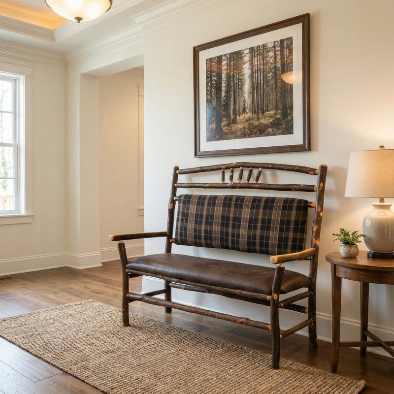 Hickory Log Settee