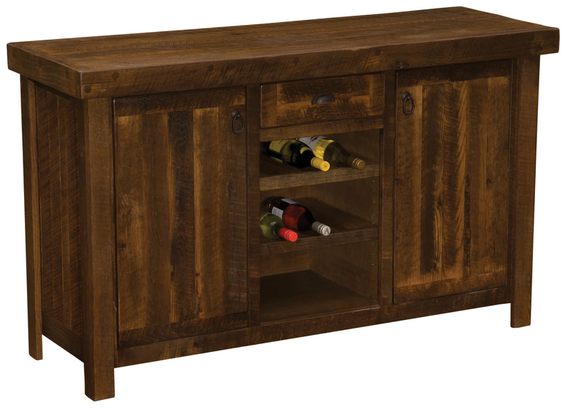 Barnwood Sideboard with Wine Rack