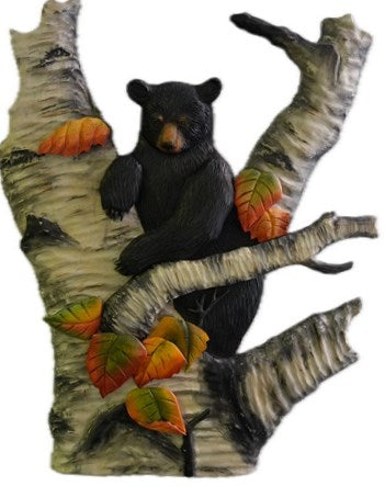 Bear in Birch Wood Wall Art