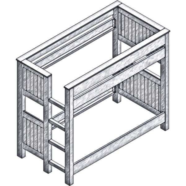 Barnwood Rustic Bunk Bed Single/Single