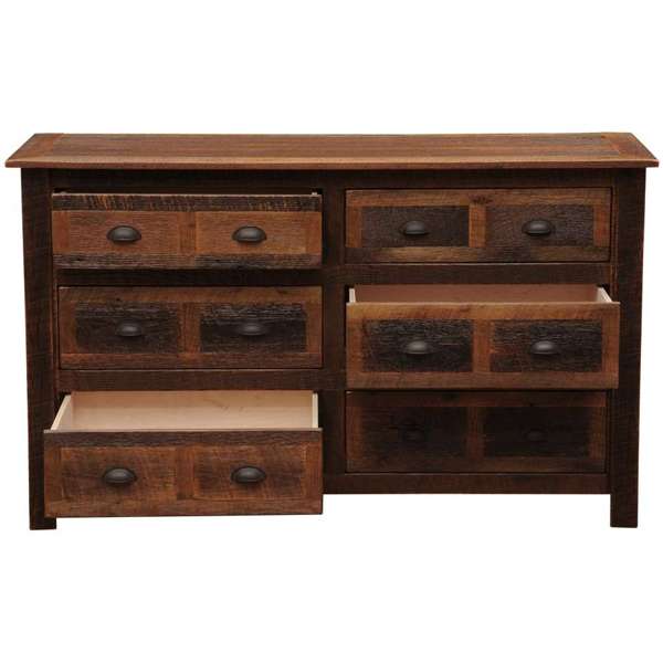 Barnwood Six Drawer Dresser