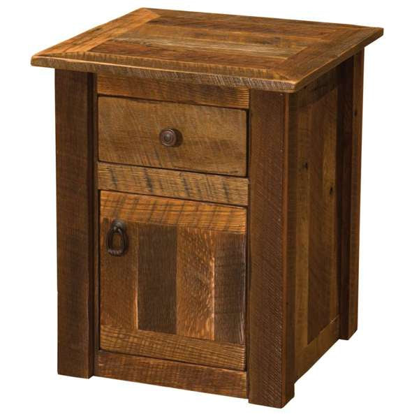Barnwood Enclosed End Table
