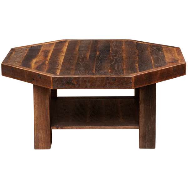 Barnwood Octagon Artisan Coffee Table