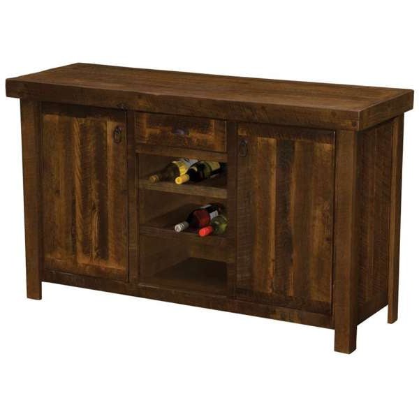 Fireside Lodge Barnwood Sideboard with Wine Rack - Thumbnail 5