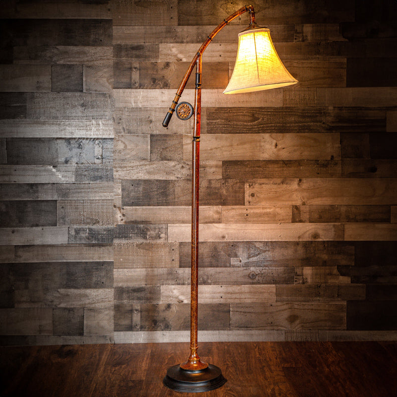 64"H Rod and Reel Floor Lamp