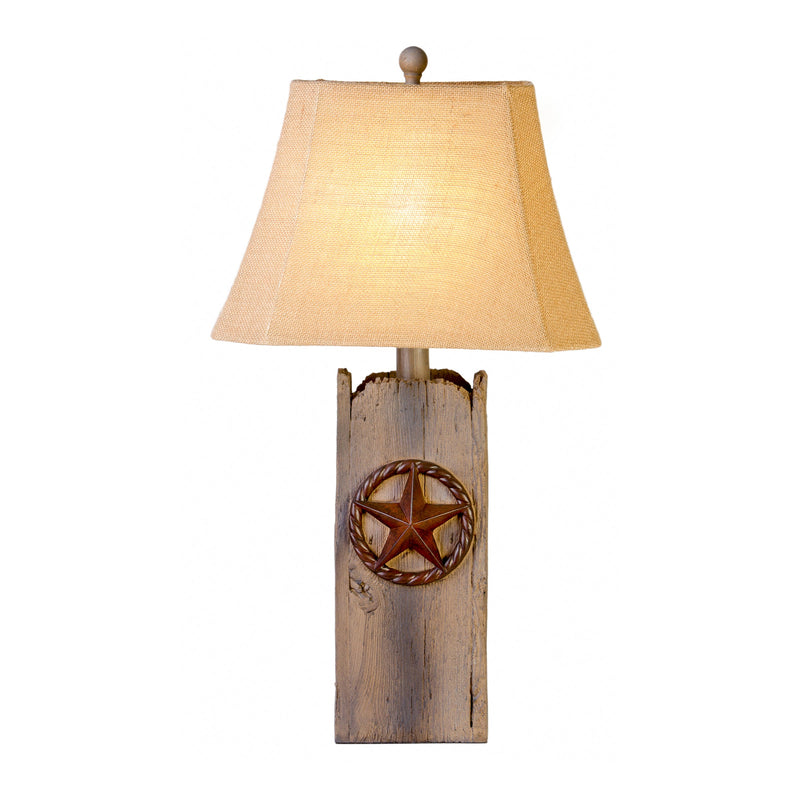Rustic Table Star Id Rustic Star Table Lamp – Weathered Wood & Burlap Shade – Rustics for Less