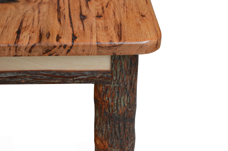 Hickory Solid Wood Coffee Table with Shelf