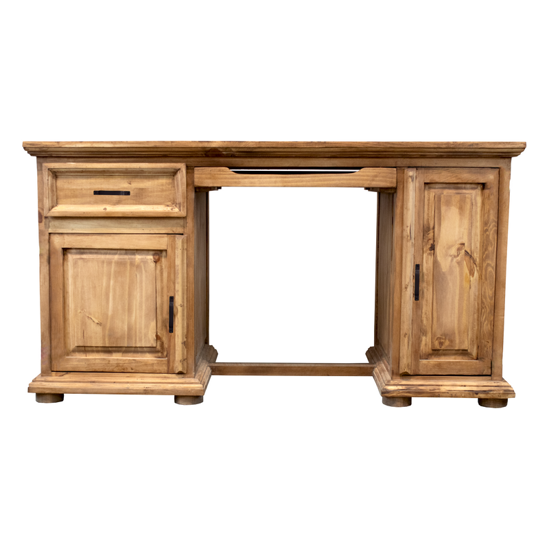 Rustic Pine Computer Desk | Handcrafted in Mexico | Compact Design ...