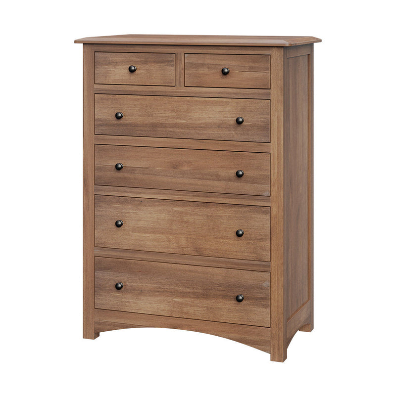 Amish Finland Chest of 6 Drawers in FC Almond