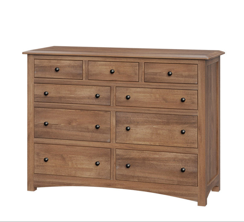 Amish Finland Dresser with 9 drawers in FC Almond