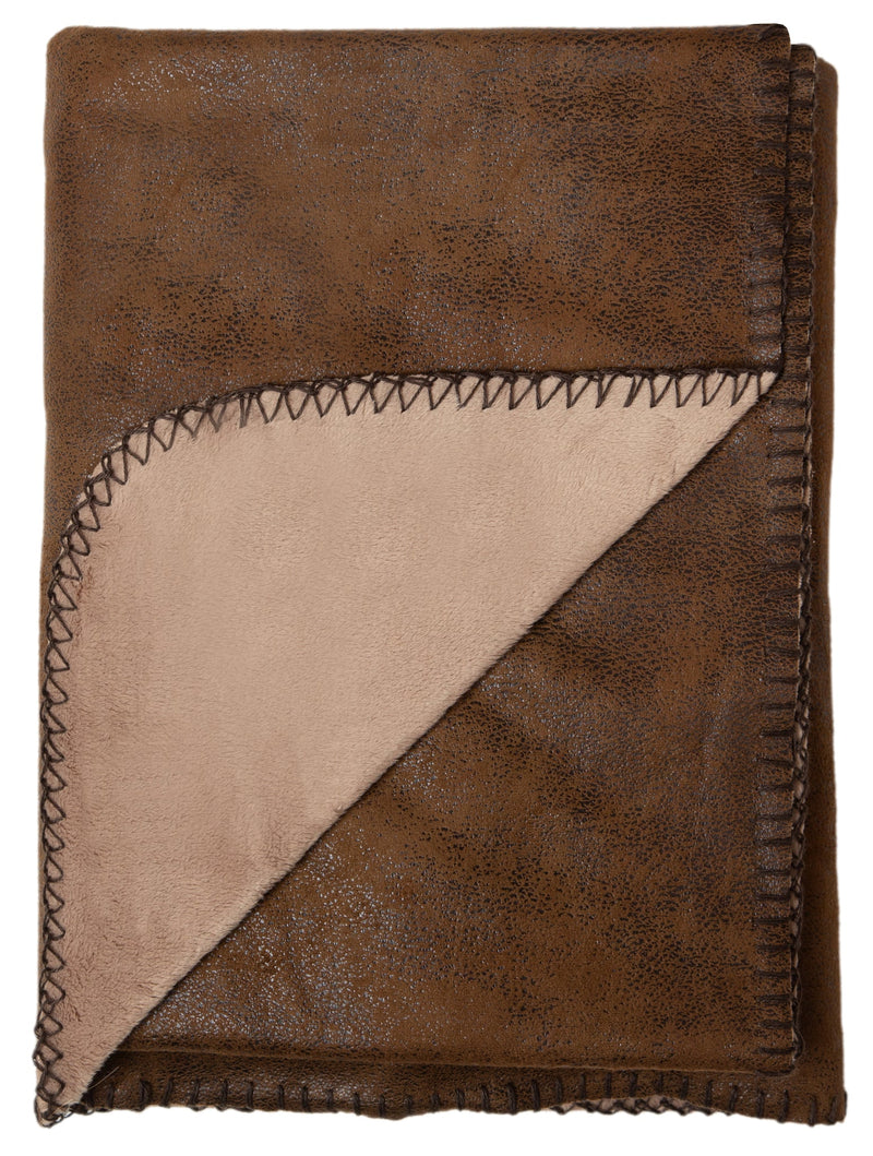 Wyoming Faux Leather Throw