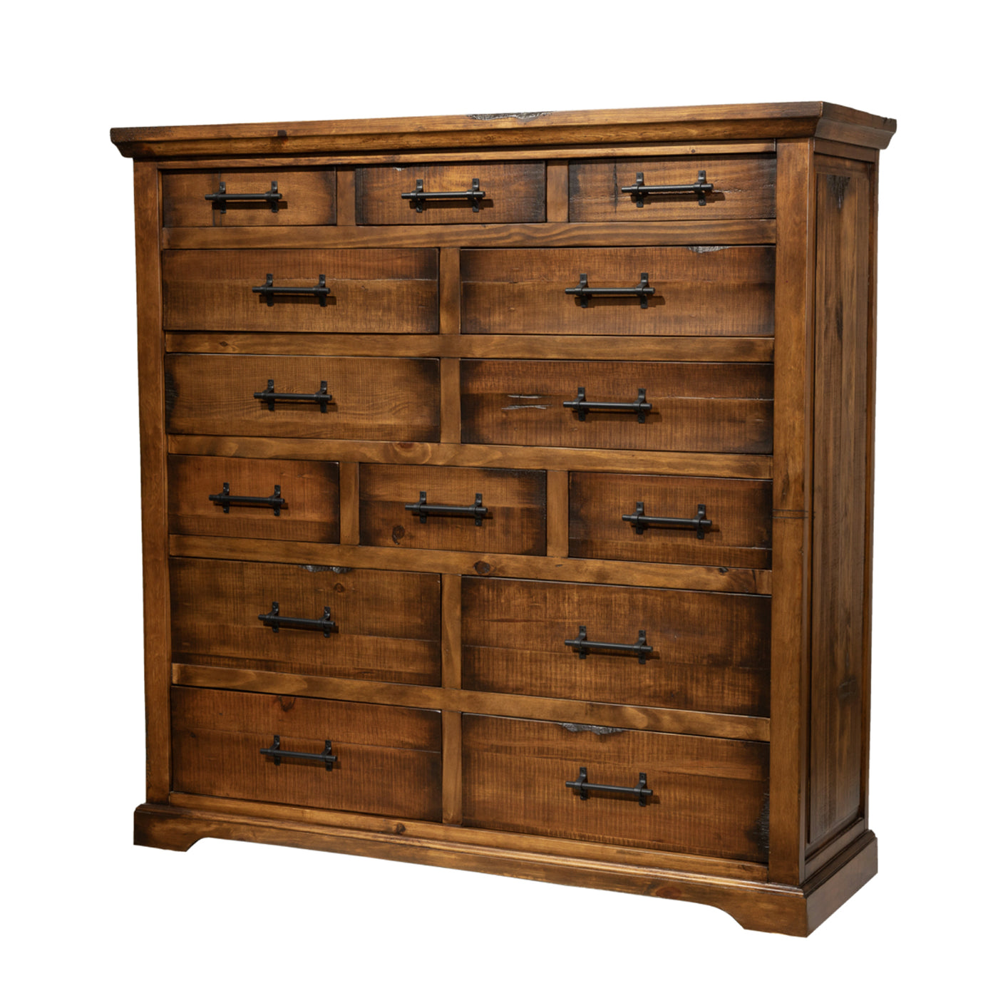 mens dresser Kristoff Solid Mahogany Wood 6 Drawer Gentleman drawer dresser has a dark walnut finish Rattan & Wood 3-Drawer Dresser