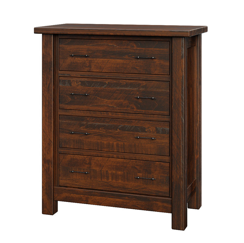 Amish Houston Chest of 4 Drawers in FC Vintage Antique