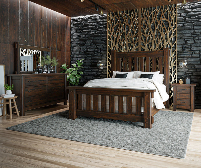 Tall Houston Rustic Bedroom Set 5 pcs