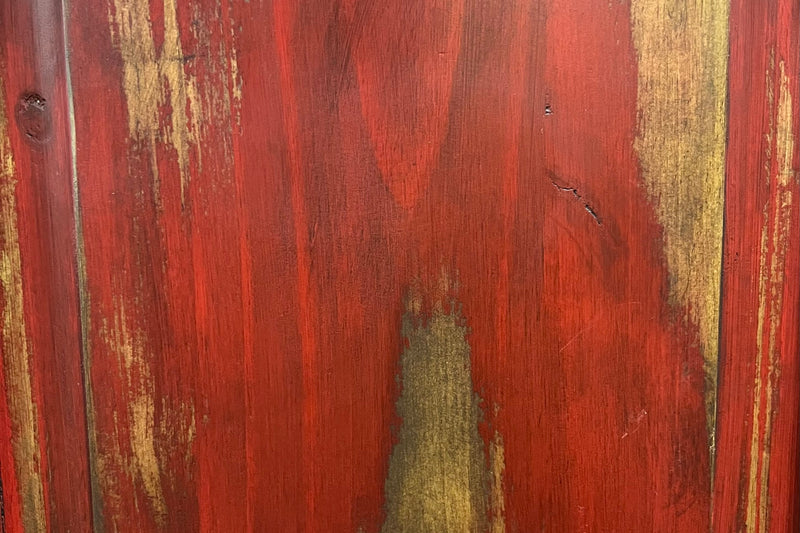 Socorro Tall Hutch with Glass Doors Rustic Cabinet