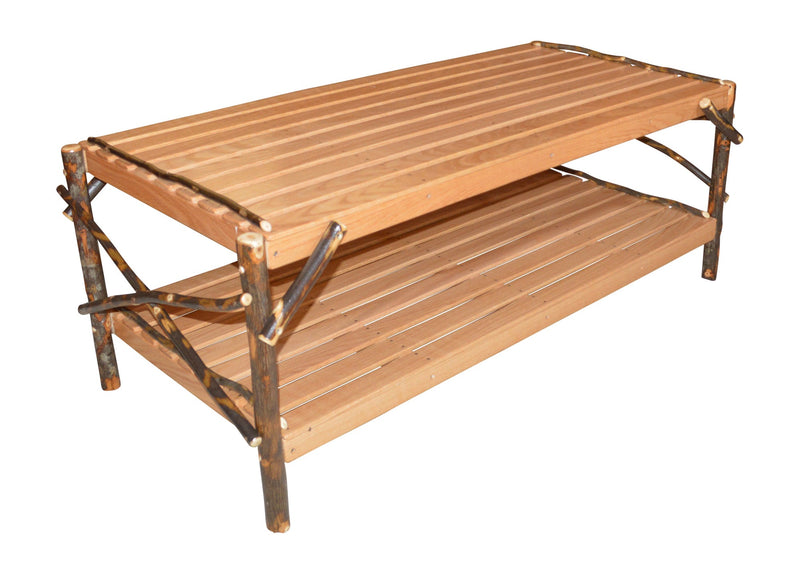 Hickory Coffee Table w/ Shelf