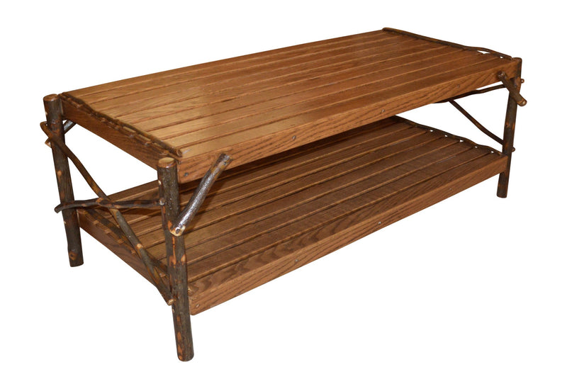 Hickory Coffee Table w/ Shelf