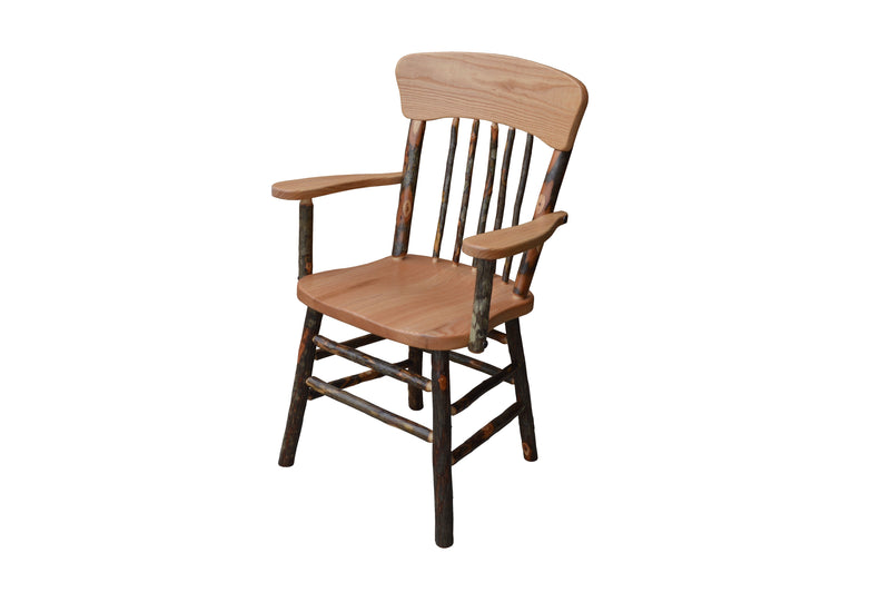 Hickory Panel Back Dining Chair w/ Arms