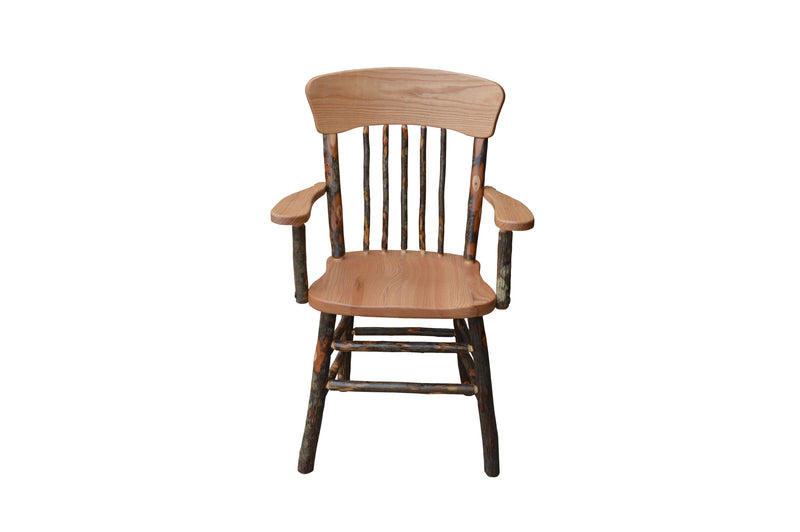 Hickory Panel Back Dining Chair w/ Arms