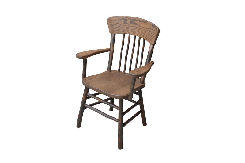 Hickory Panel Back Dining Chair w/ Arms