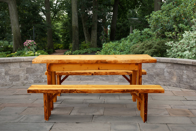 6' Autumnwood Table with 2 - 6' Wildwood Benches