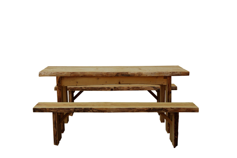 6' Autumnwood Table with 2 - 6' Wildwood Benches