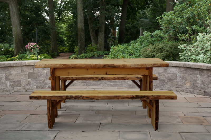 6' Autumnwood Table with 2 - 6' Wildwood Benches